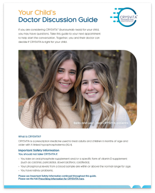 An XLH doctor discussion guide for caregivers